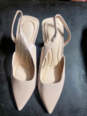 Coutgo H4D348 Pointed Toe Slingback Heels Pink US 6 Like New